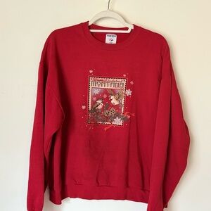 Vintage Red Montana Graphic crewneck